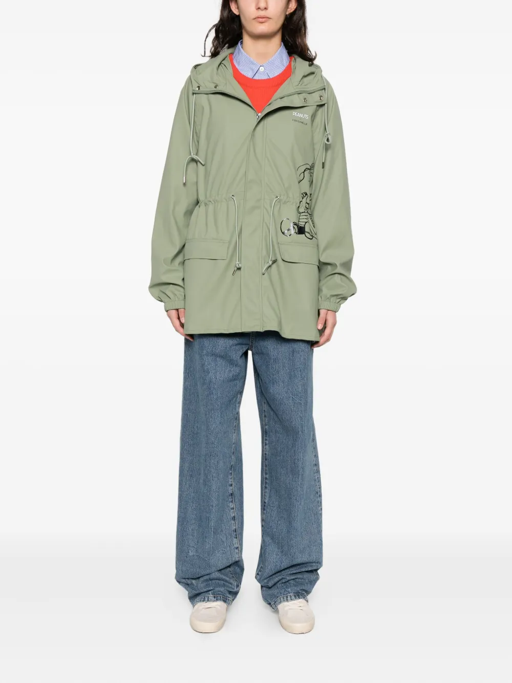 Coccinelle X Peanuts Drawstring Jacket In Green