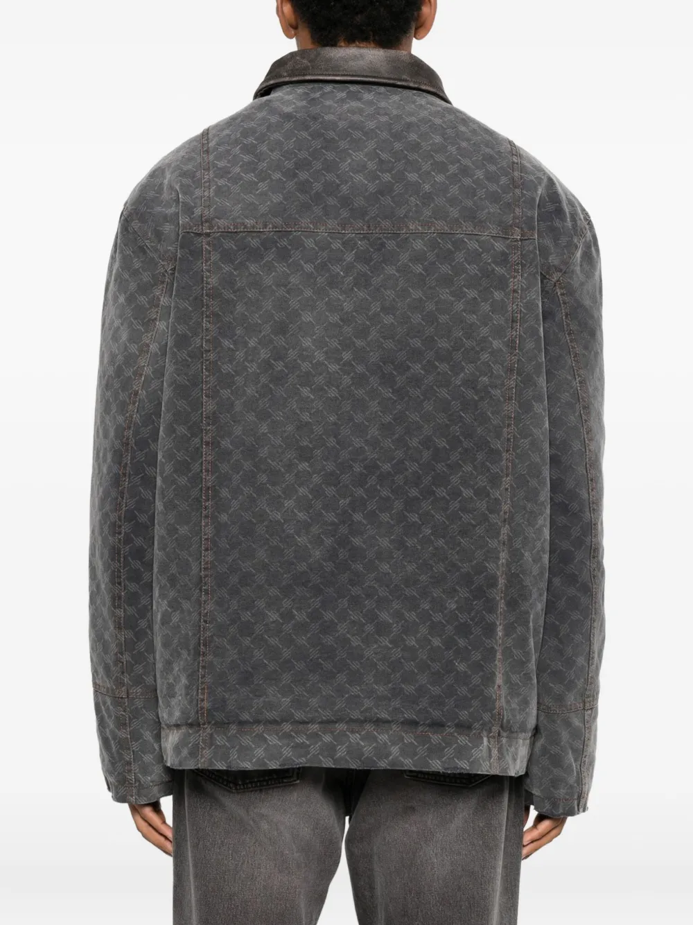 Daily Paper Patterned Pocket Jacket In Gray