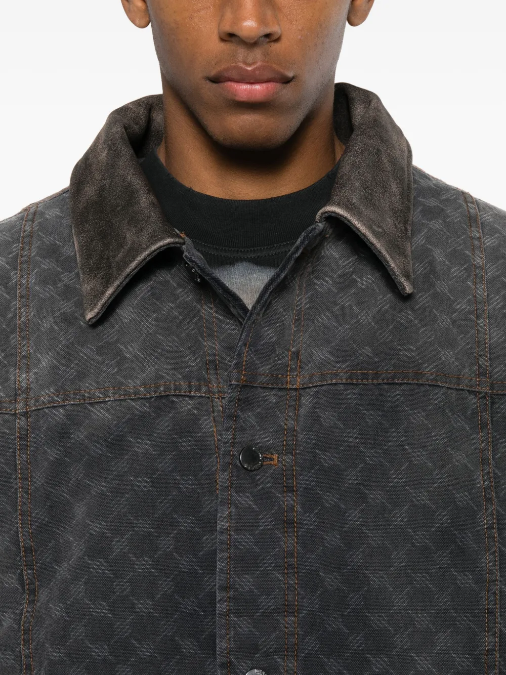 Daily Paper Patterned Pocket Jacket In Gray