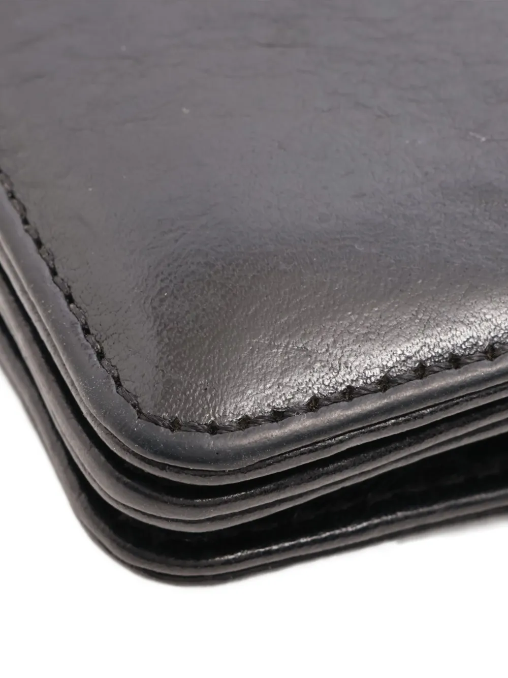 Pre-owned Chrome Hearts 2000-2015s Cross-button Wallet In Black