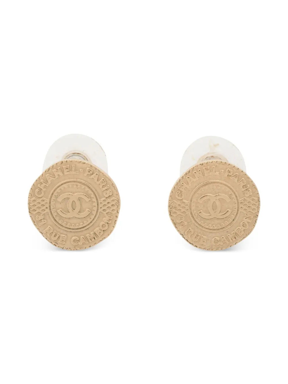 CHANEL Pre-Owned 2016 ココマーク コインピアス - ゴールドトーン CHANEL Pre-Owned 2016 ココマーク コインピアス - ゴールドトーン