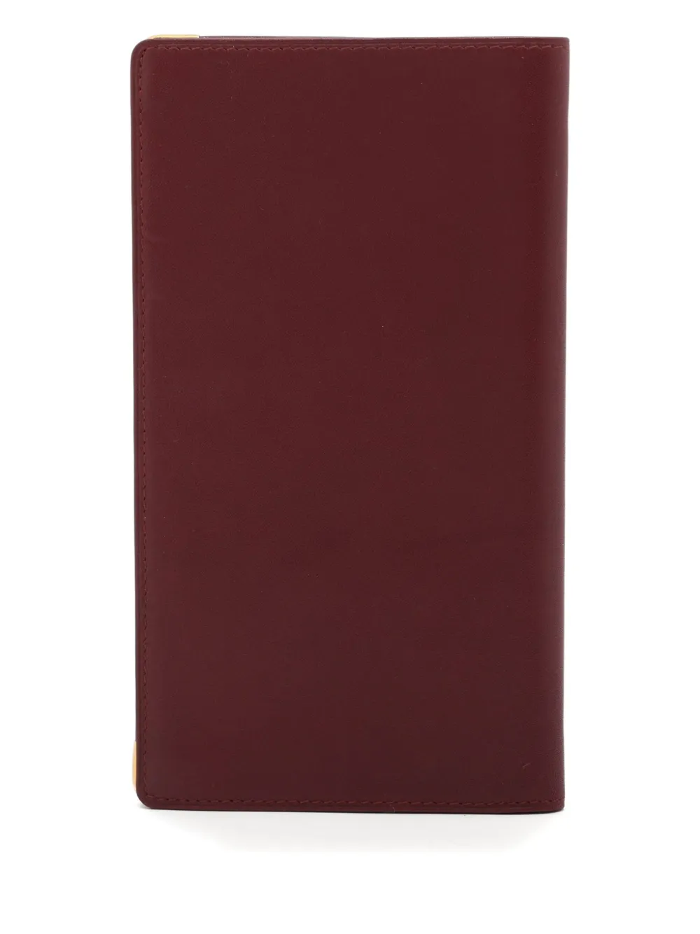 Pre-owned Cartier 2000-2010 Logo-embossed Bi-fold Wallet In Red