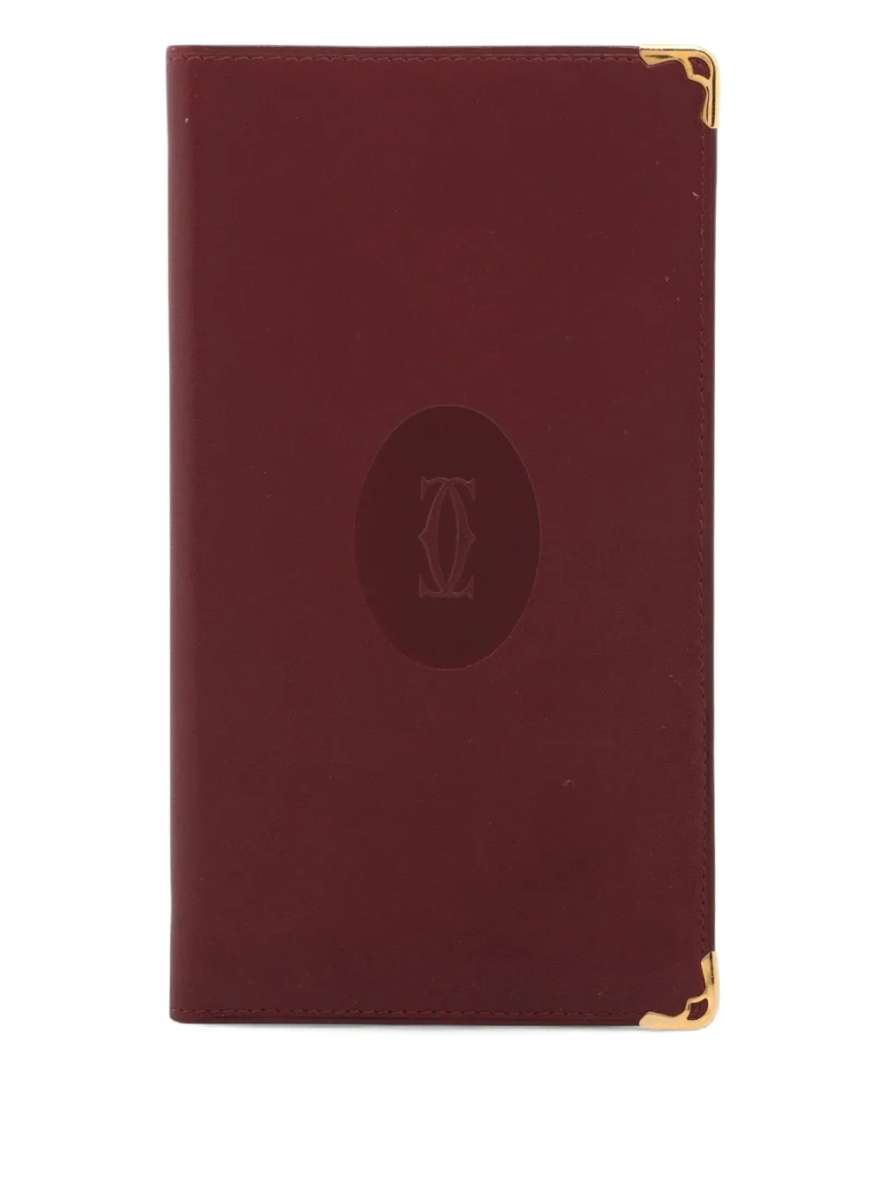 Pre-owned Cartier 2000-2010 Logo-embossed Bi-fold Wallet In Red