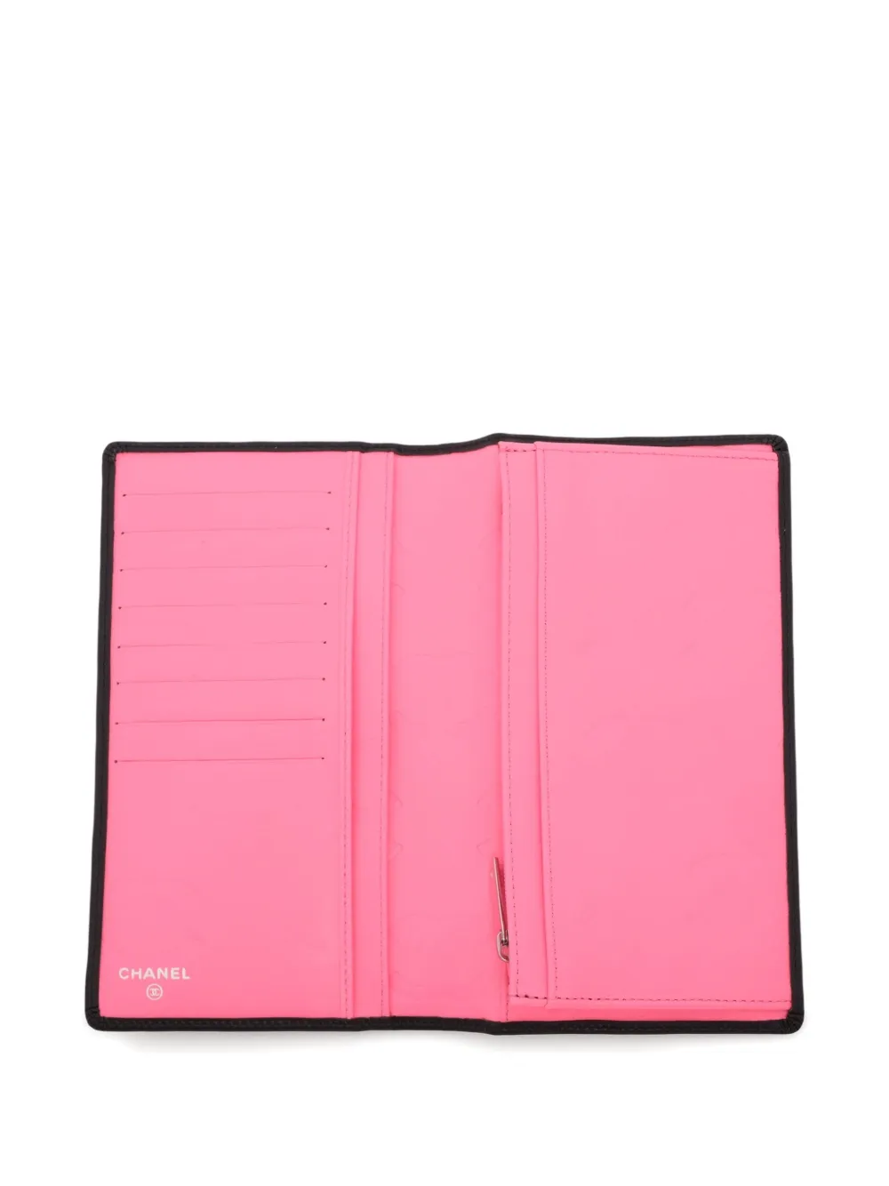 CHANEL Pre-owned 2008-2009 Cambon Line Long Wallet In Black