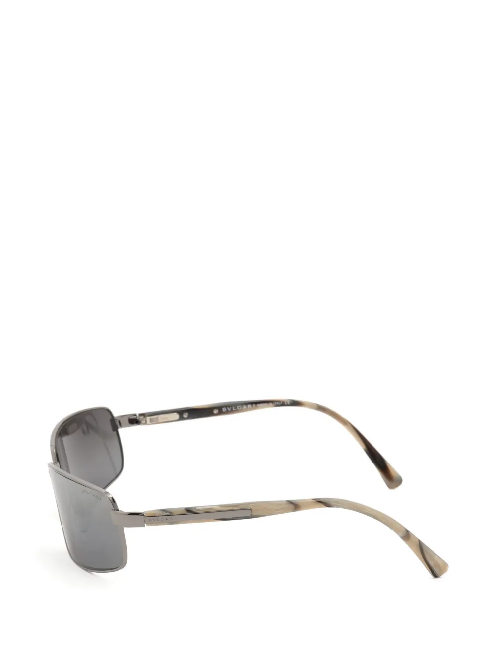 BVLGARI Pre-owned 2000s Rectangle-frame Sunglass In Gray