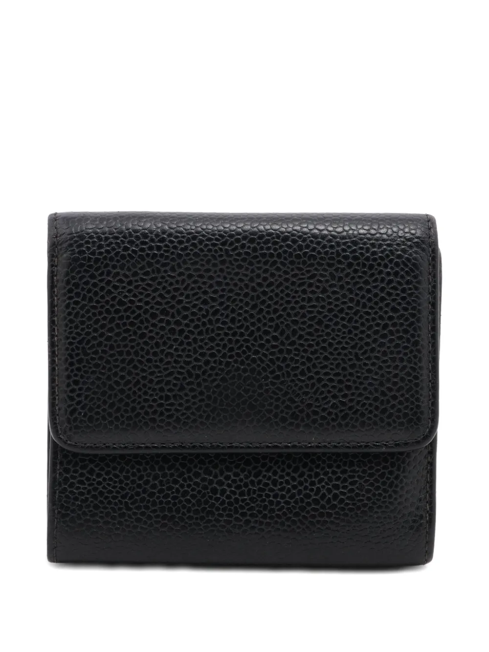 Pre-owned Chanel 2003-2004 Cc-mark Wallet In Black