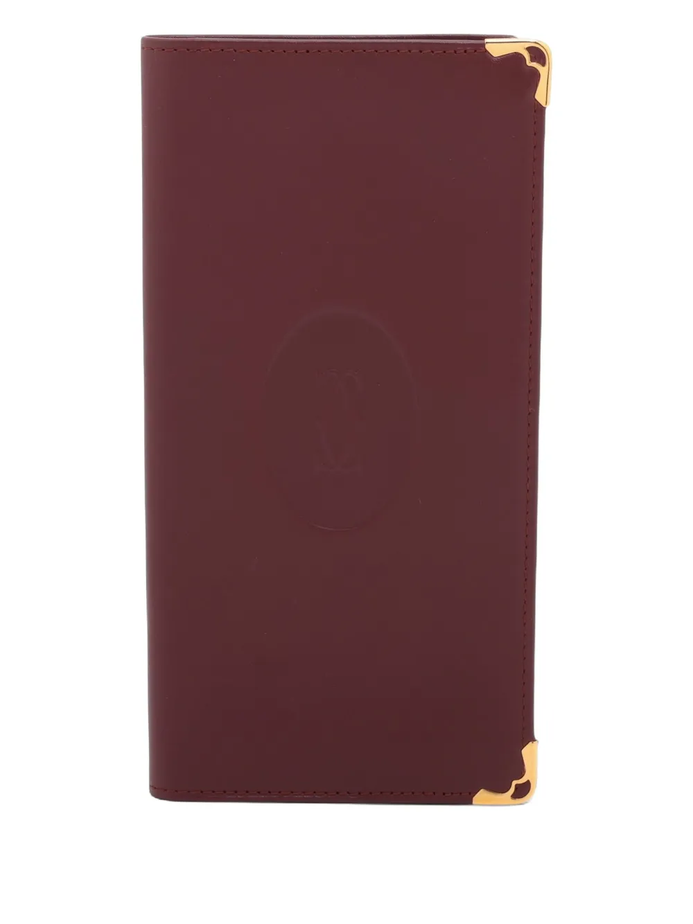 Pre-owned Cartier 2000-2010s Logo-embossed Bi-fold Wallet In Red