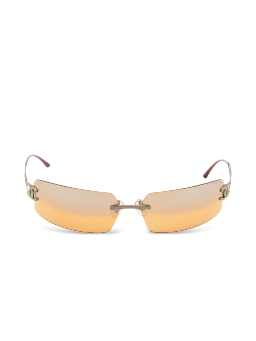CHANEL Pre-Owned 2000s CC-mark rimless sunglasses | Men | Image 2