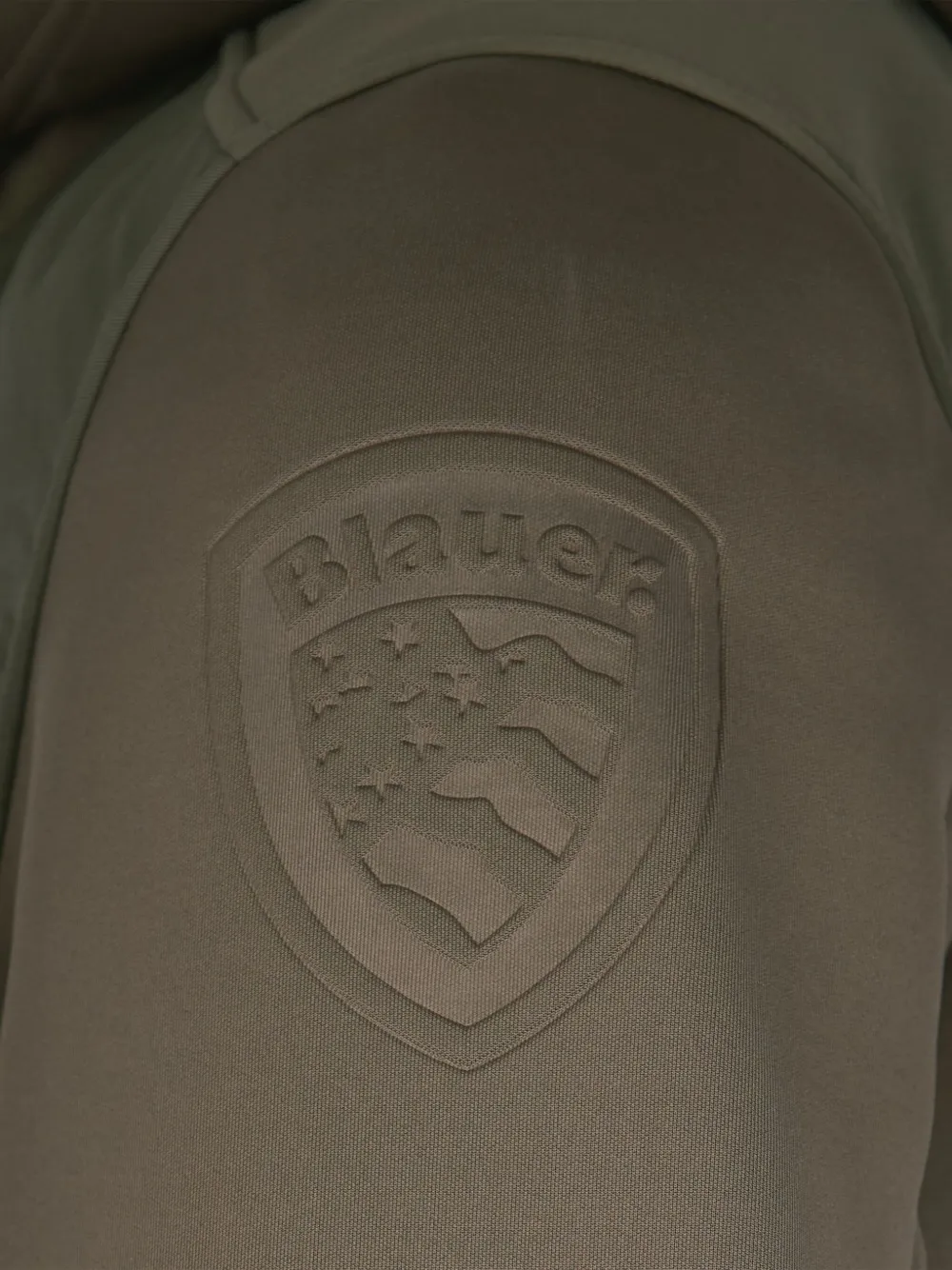 Blauer Jack met capuchon en zak Groen