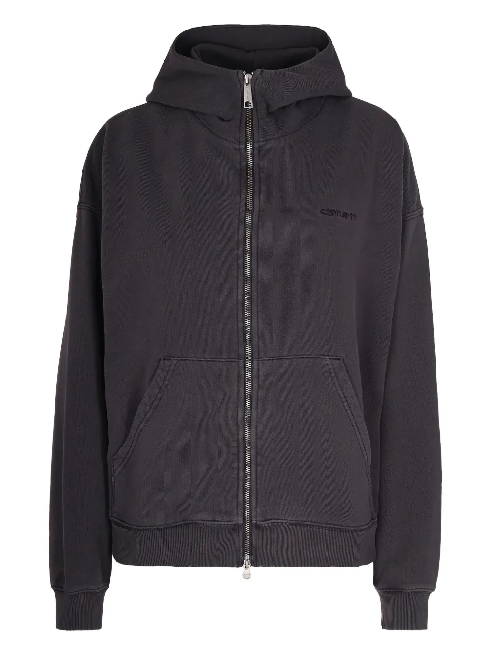 Carhartt Zip Hooded Knitwear In Black