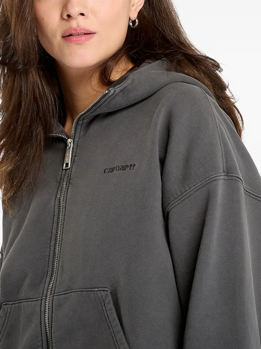 Carhartt WIP Trui met capuchon en rits Grijs
