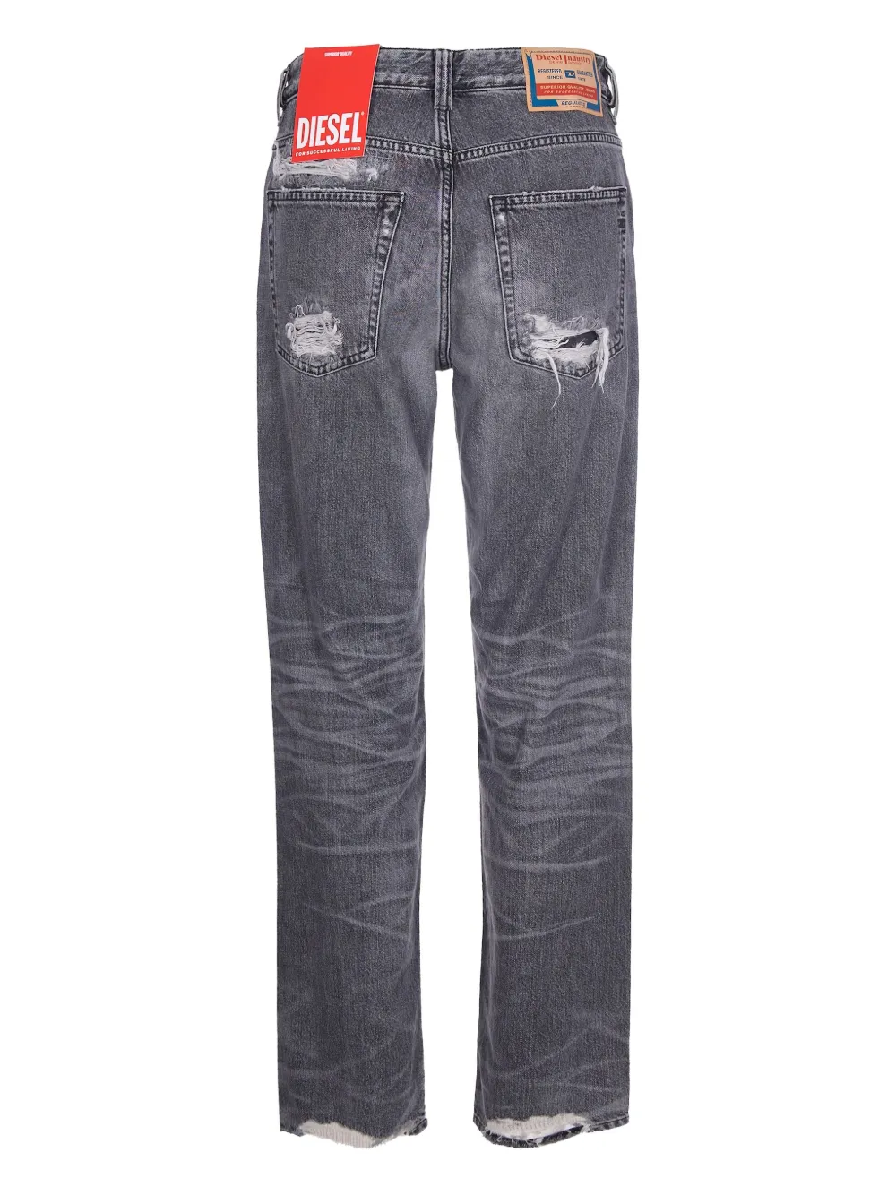Diesel distressed denim Jeans - Grijs