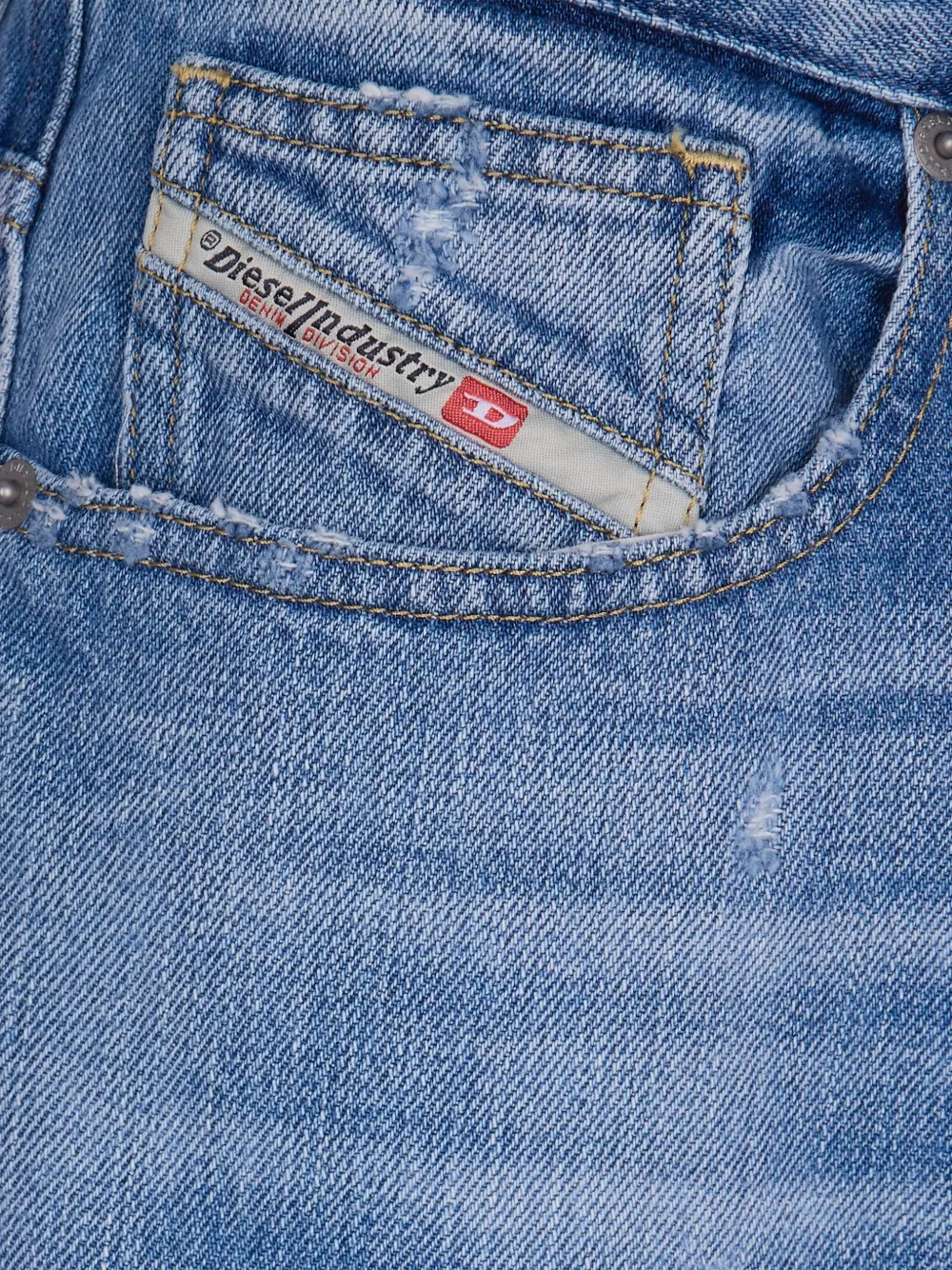 Diesel D-Sire gerafelde jeans Blauw