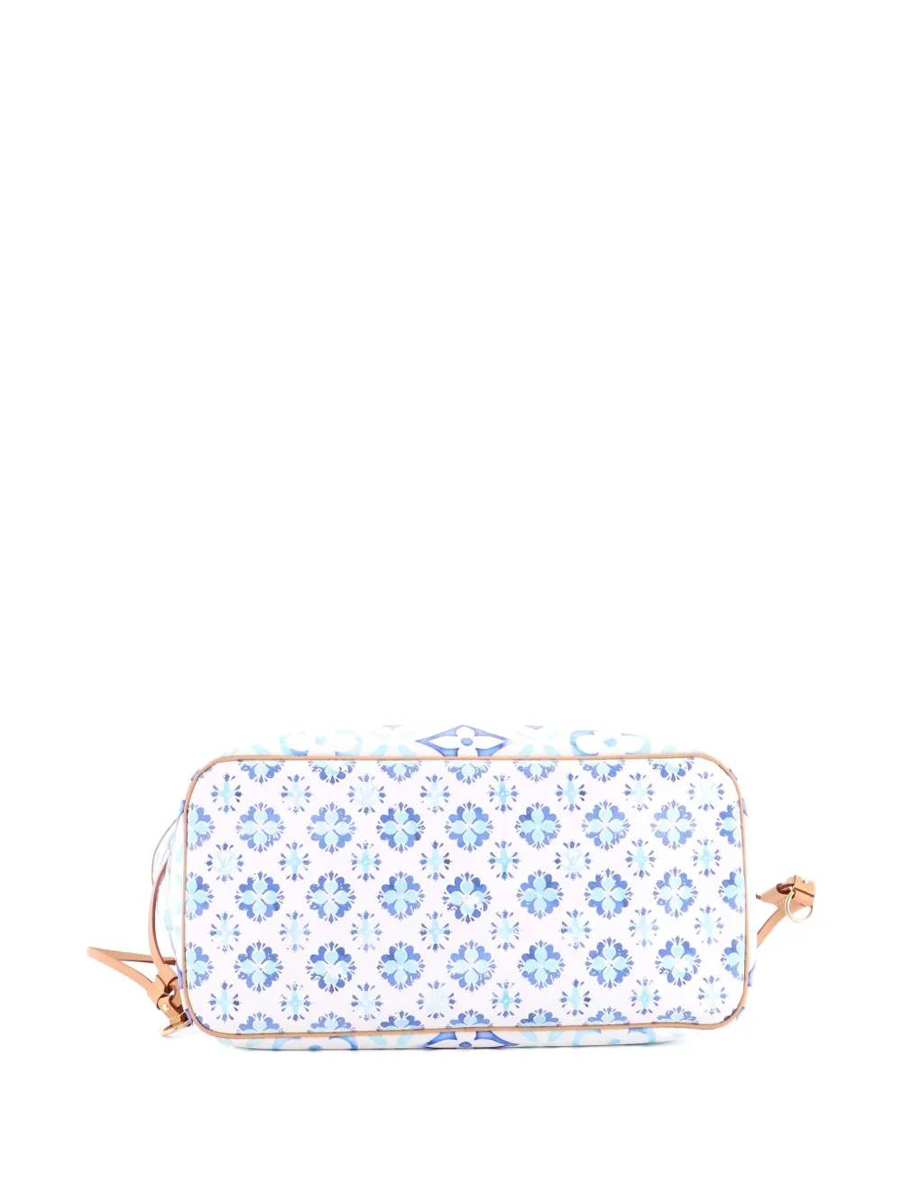 Pre-owned Louis Vuitton Neverfull Nm By The Pool Monogram Tile Canvas Mm Tote Bag In White