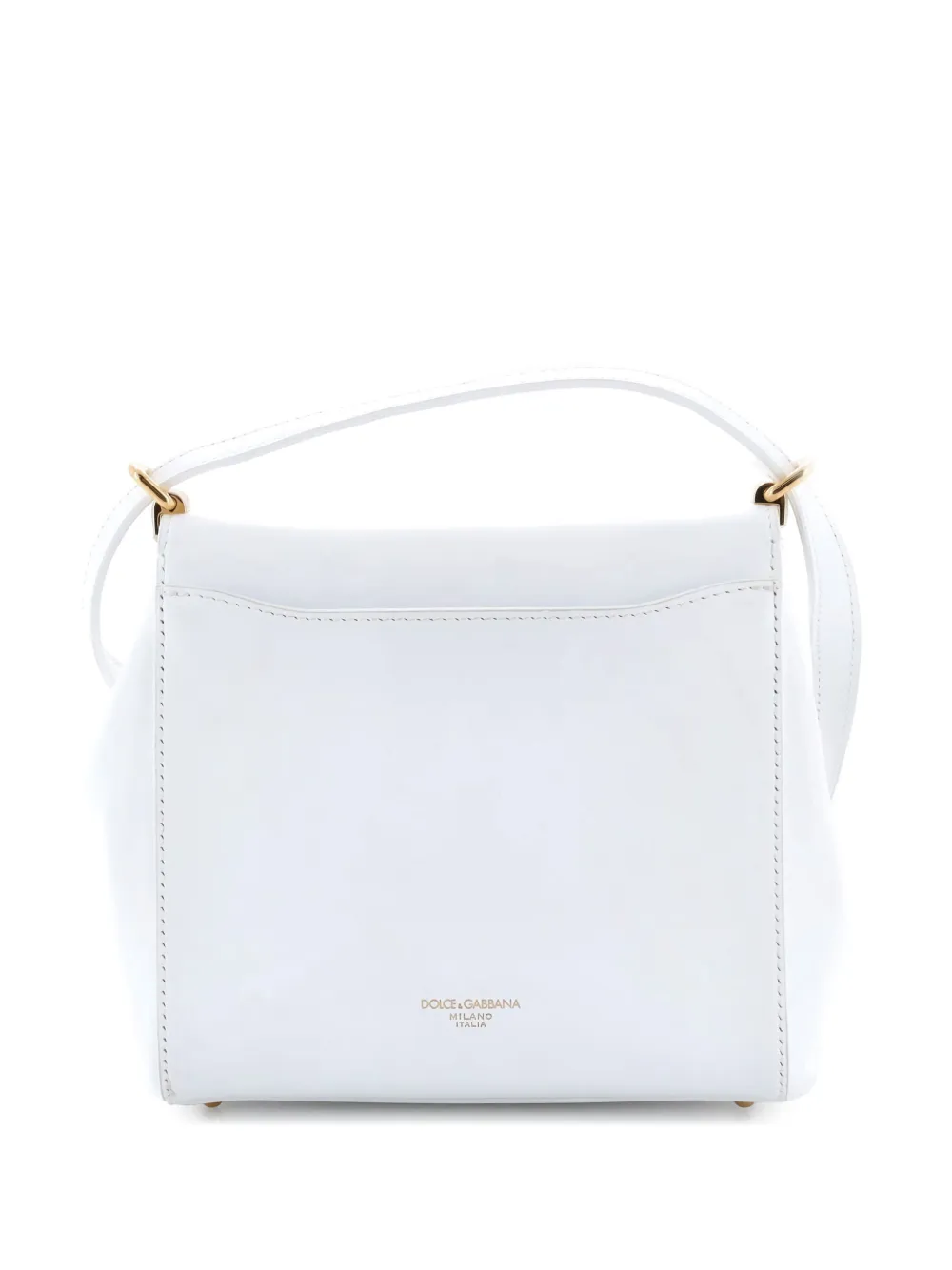 Pre-owned Dolce & Gabbana Marlene City Flap Bag Leather Crossbody Bag In White