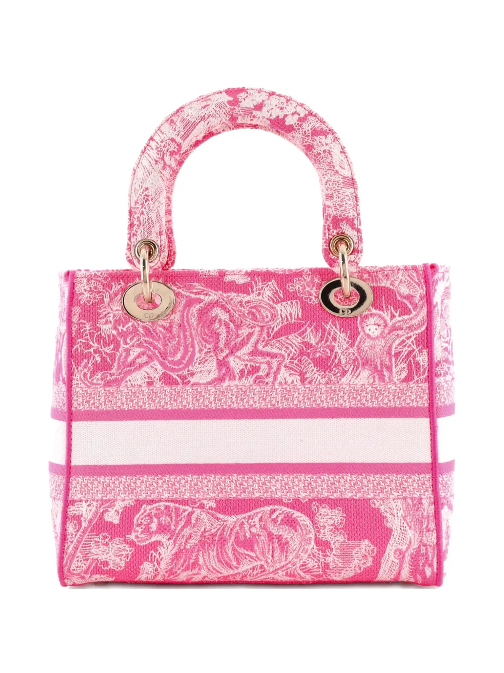 Christian Dior Pre-Owned Toile de Jouy Lady D-Lite Bag Embroidered Canvas tote bag | Pre-owned | Image 2