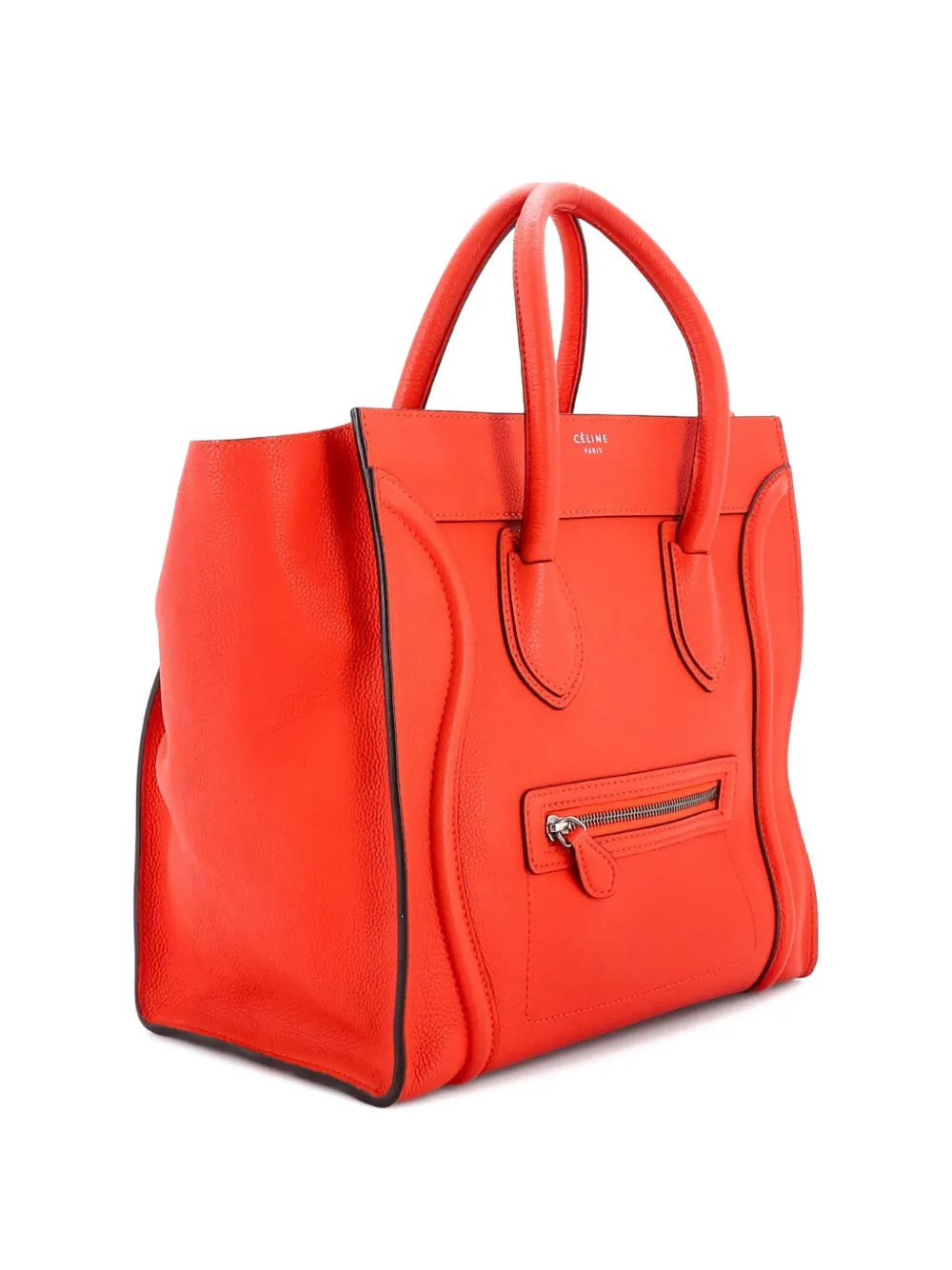 Celine Pre-Owned Luggage Bag Grainy Leather Mini tote bag - オレンジ Celine Pre-Owned Luggage Bag Grainy Leather Mini tote bag - オレンジ