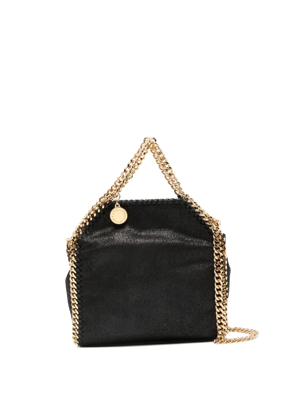 Stella Mccartney Tiny Falabella Chain Strap Shoulder Bag In Black