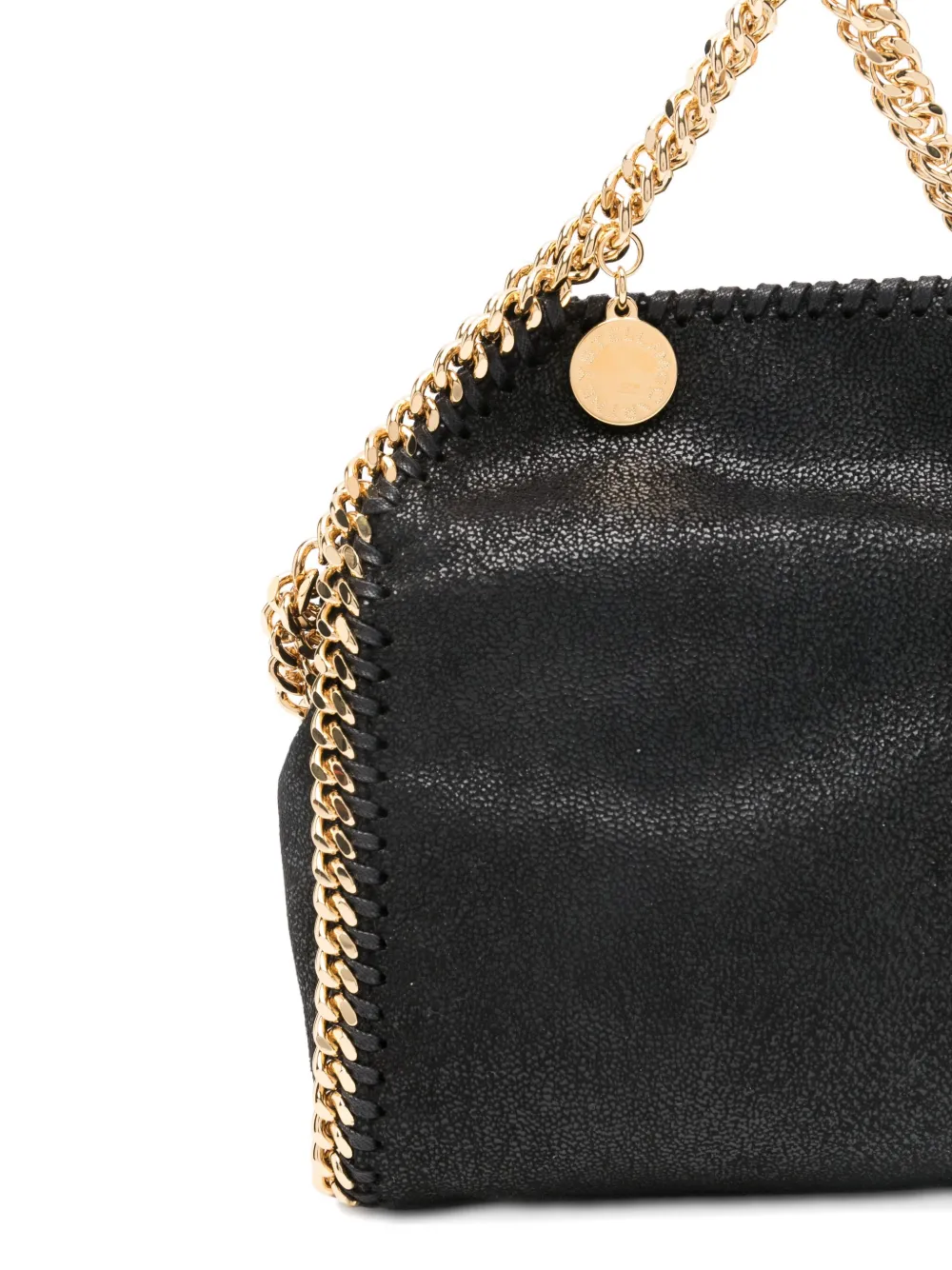 Stella Mccartney Tiny Falabella Chain Strap Shoulder Bag In Black