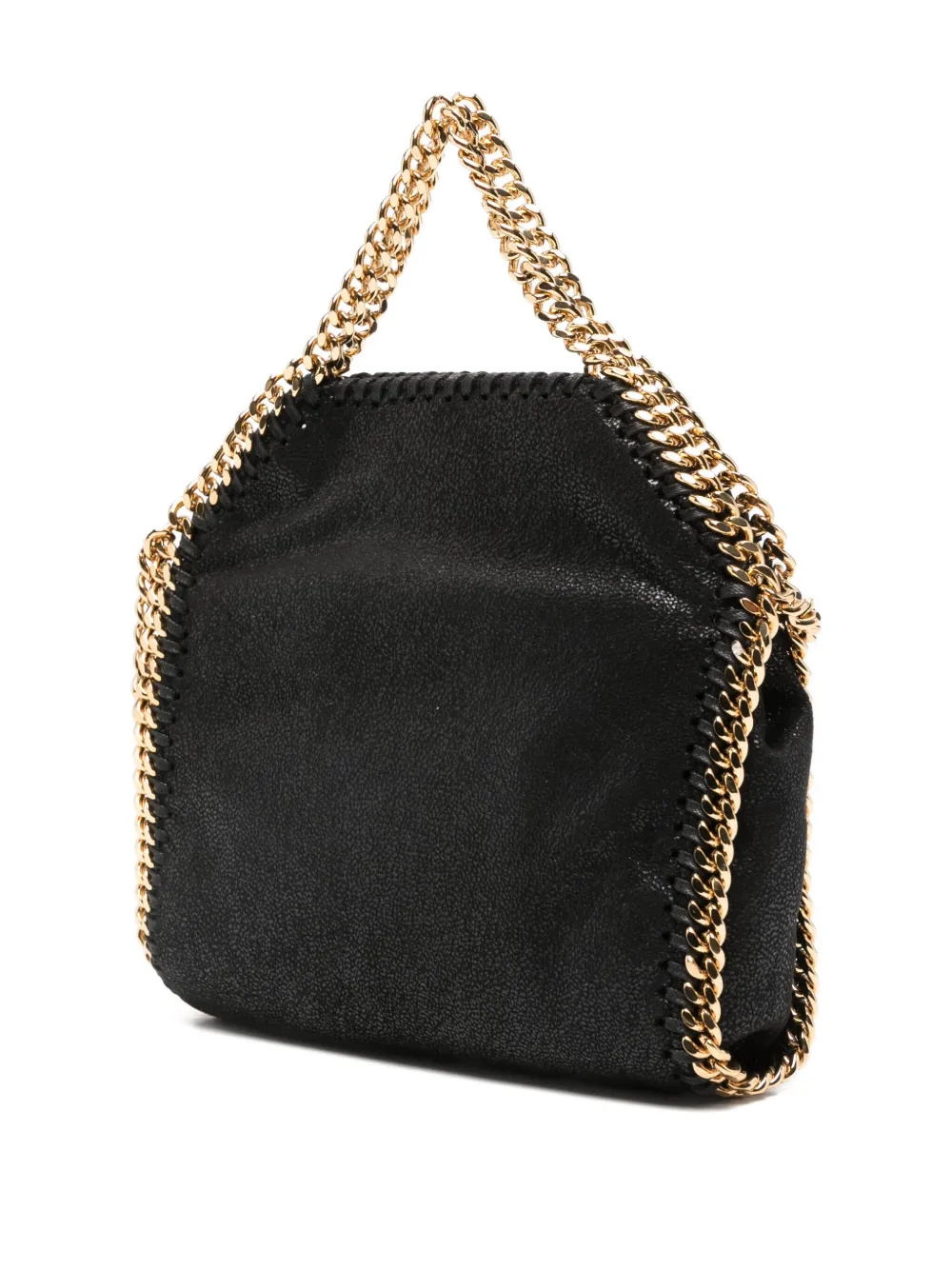 Stella Mccartney Tiny Falabella Chain Strap Shoulder Bag In Black