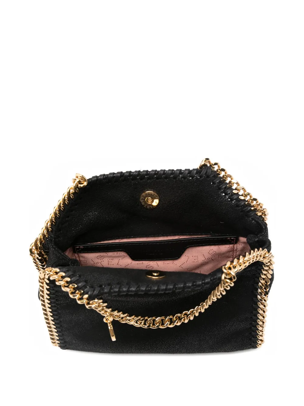 Stella Mccartney Tiny Falabella Chain Strap Shoulder Bag In Black