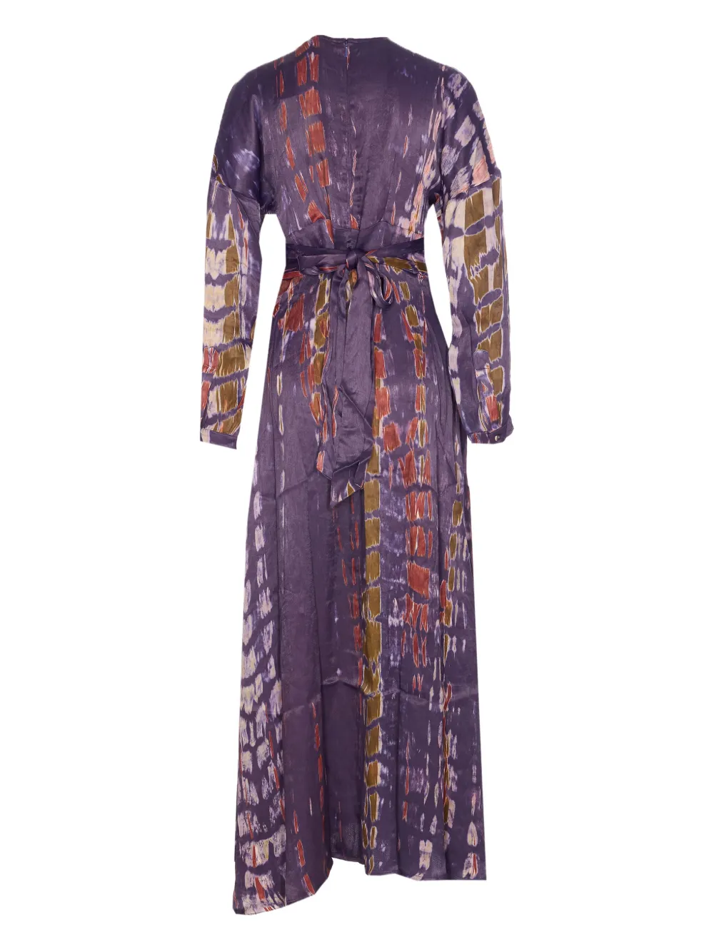  Yavi Shellu Printed V-neck Dress - Purple 
