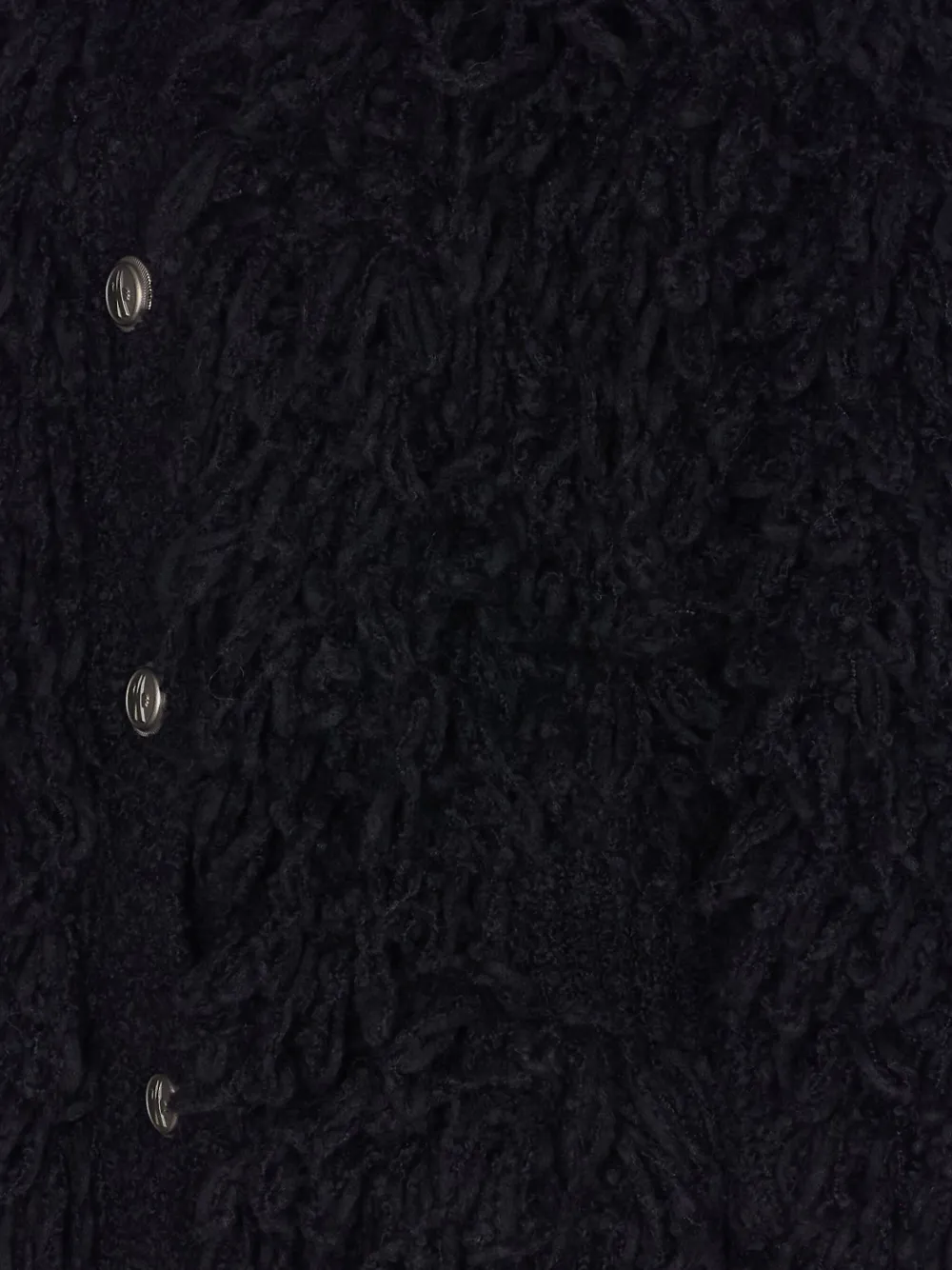 Moncler Grenoble Gebreid vest met knoop Zwart