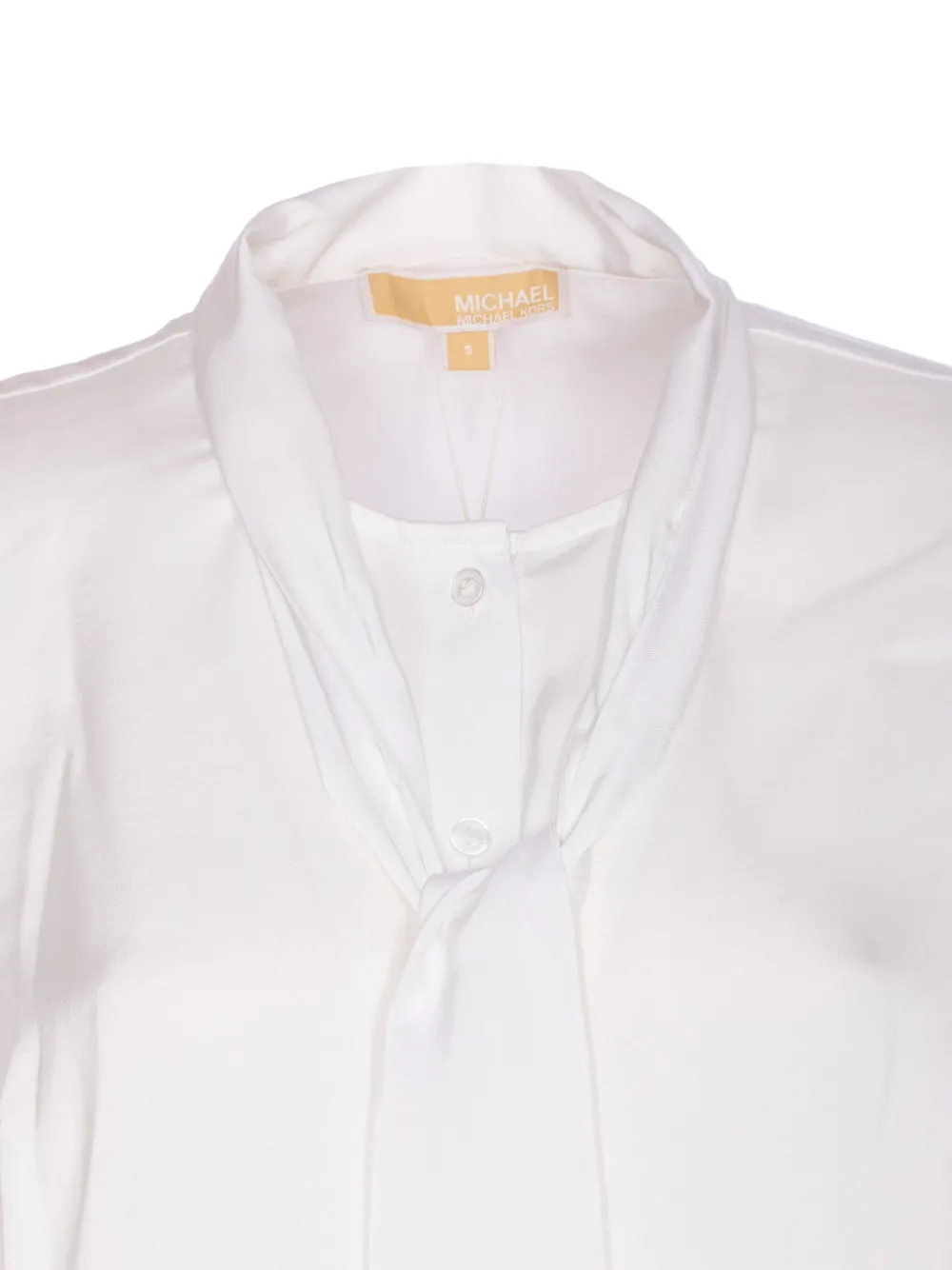 Michael Michael Kors Frontal Buttons Lace Shirt In White