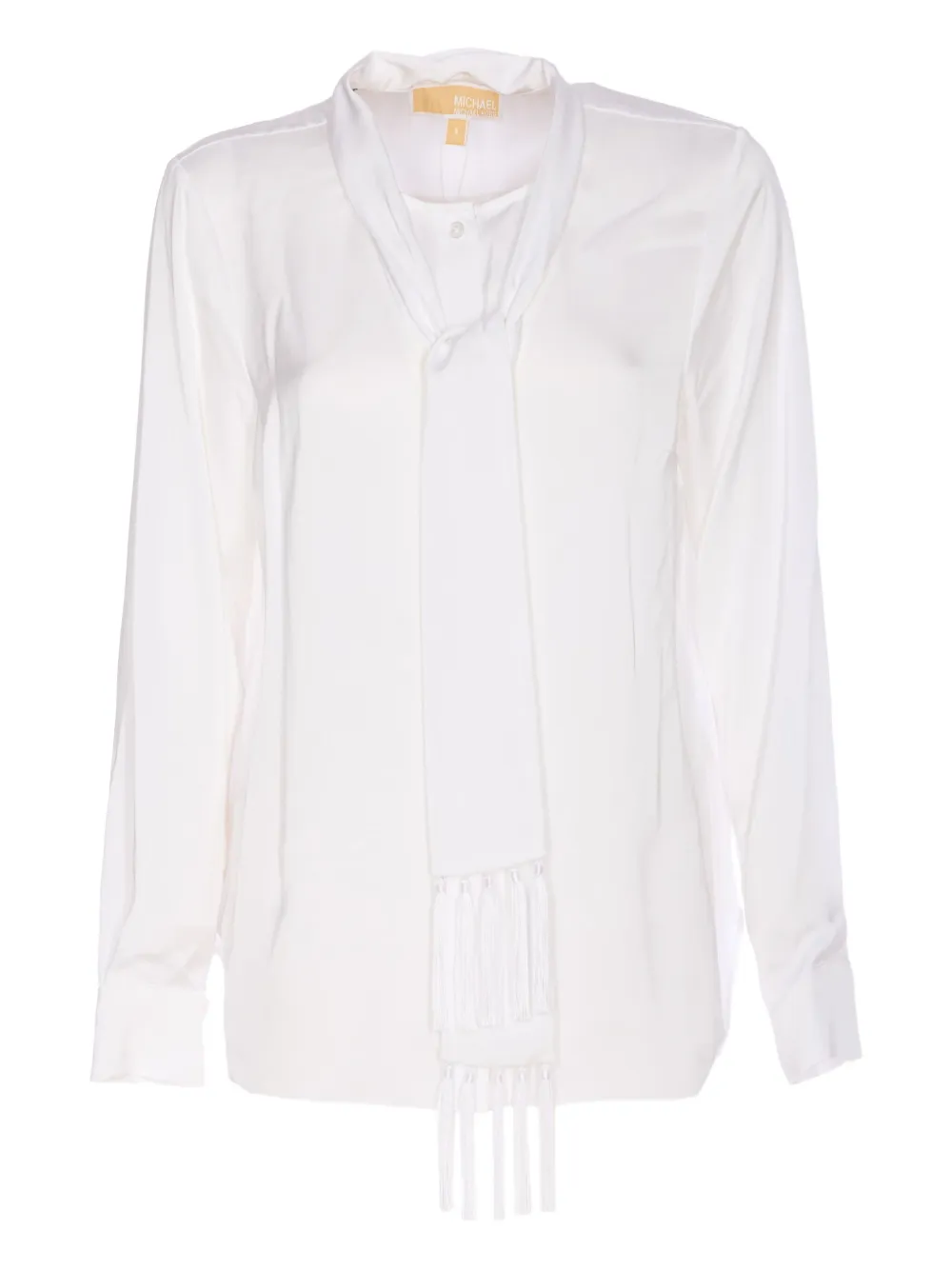 Michael Michael Kors Frontal Buttons Lace Shirt In White