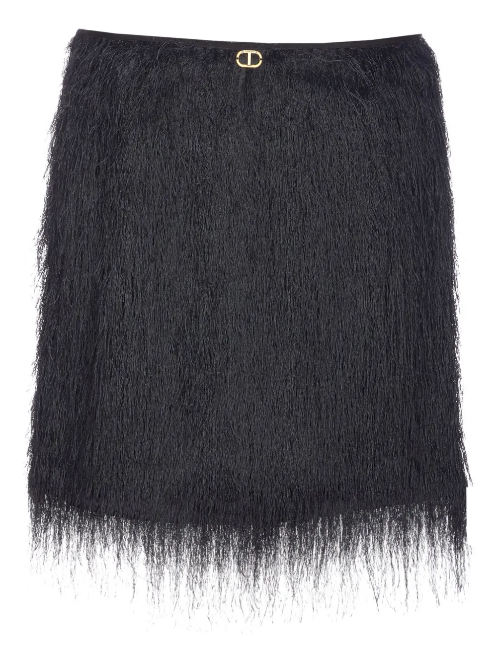 TWINSET fringed mini skirt | Black | Image 1