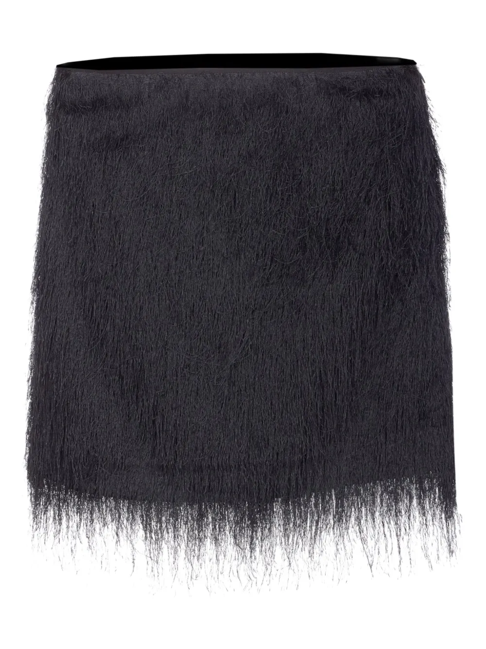 TWINSET fringed mini skirt - Zwart