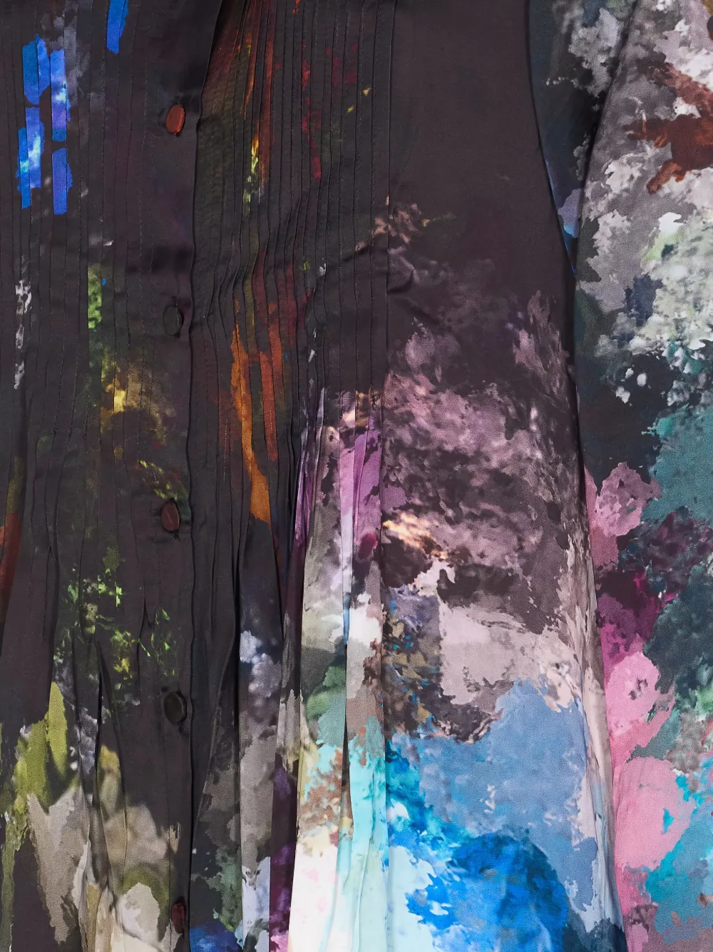 YAVI Sanche printed dress - Zwart
