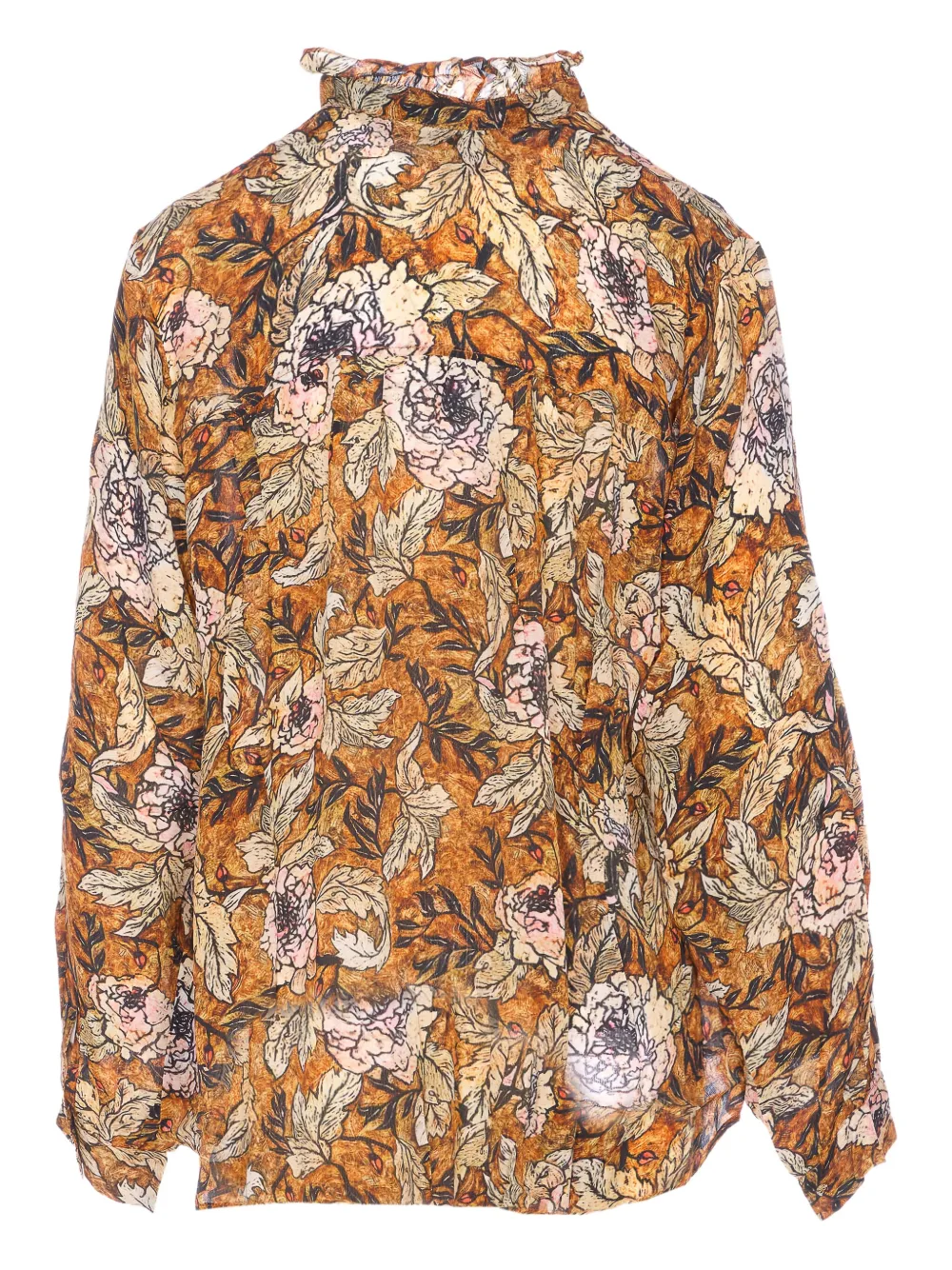 YAVI printed long-sleeved shirt - Bruin