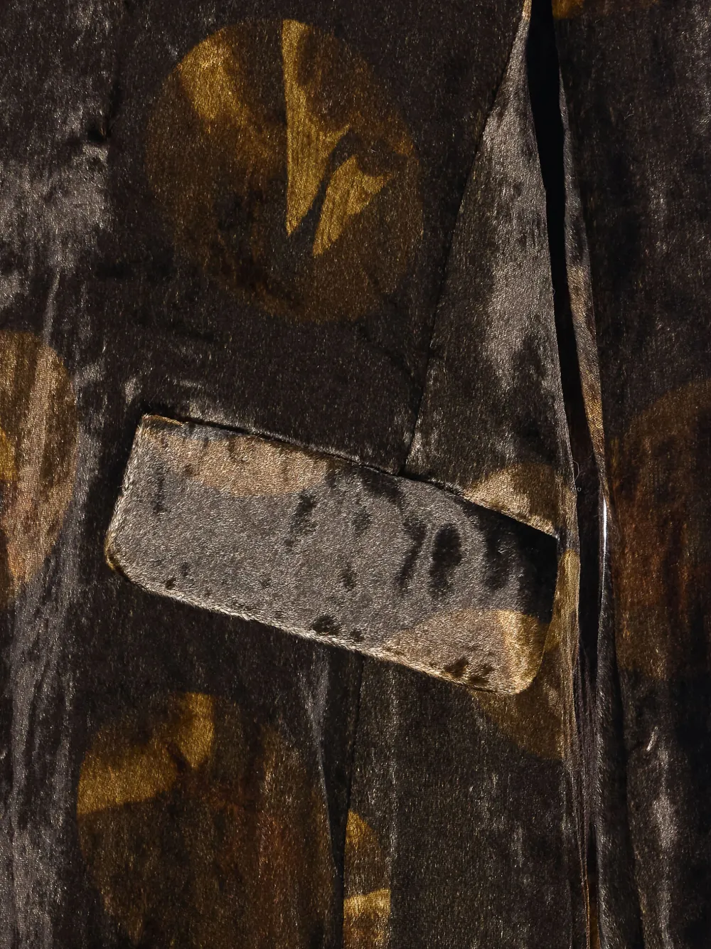 Uma Wang Longline Velvet Effect Jacket With Notched Lapel In Brown