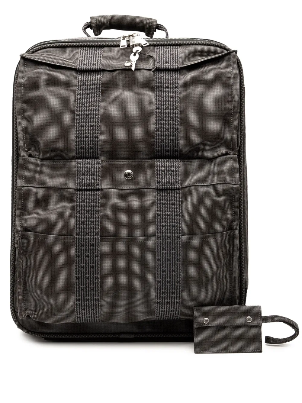 Pre-owned Hermes 1990-2015 Canvas Herline Travel Bag In Gray