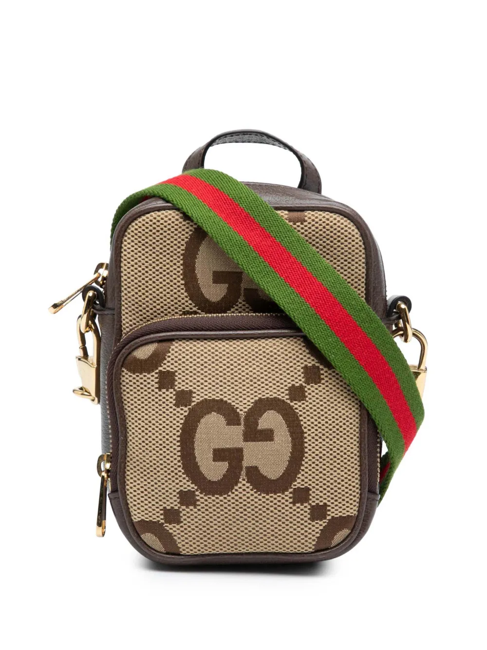 Gucci Pre-Owned 2016-2025 Micro Jumbo GG Canvas Web Top Handle Bag Gucci Pre-Owned 2016-2025 Micro Jumbo GG Canvas Web Top Handle Bag