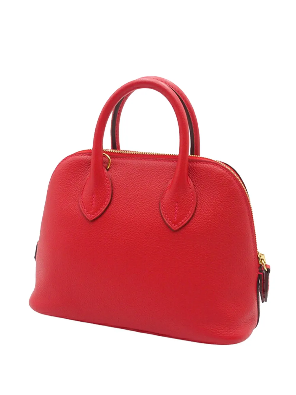 Pre-owned Hermes 2018 Mini Evercolor Bolide 1923 Satchel In Red
