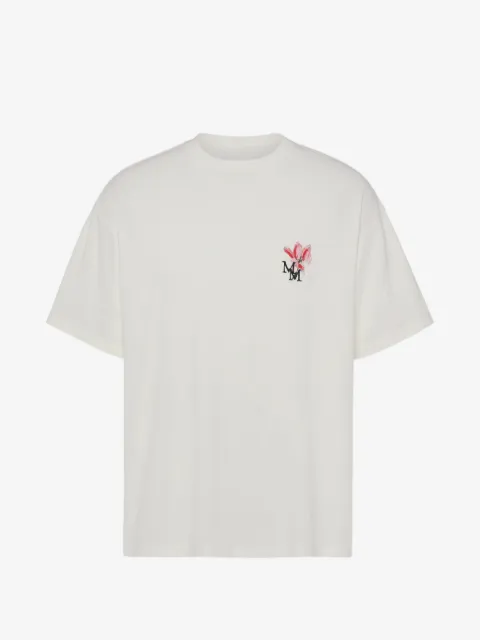 Maison Margiela floral MM-embroidered cotton T-shirt