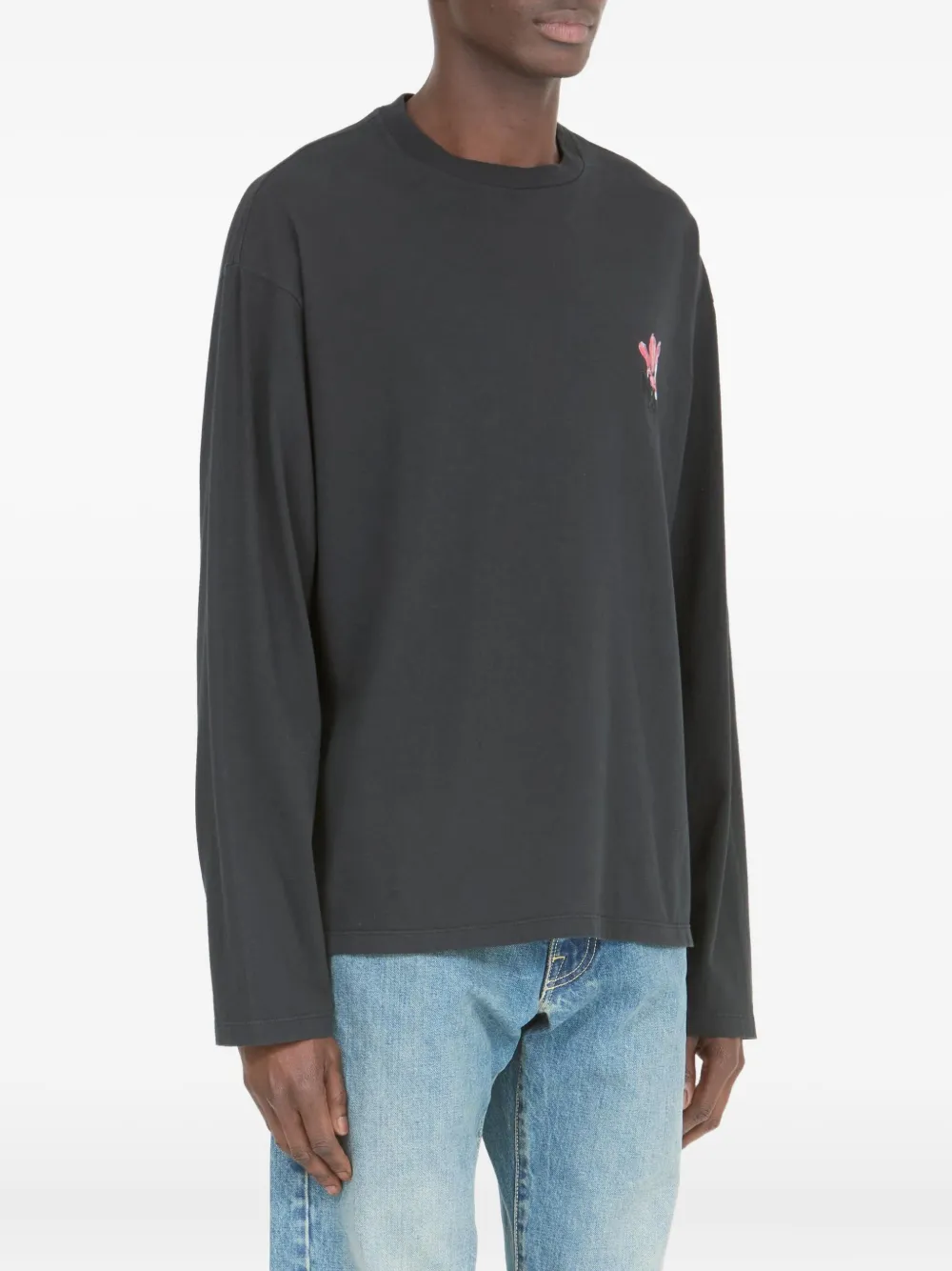 Maison Margiela T-shirt met bloemenprint Grijs