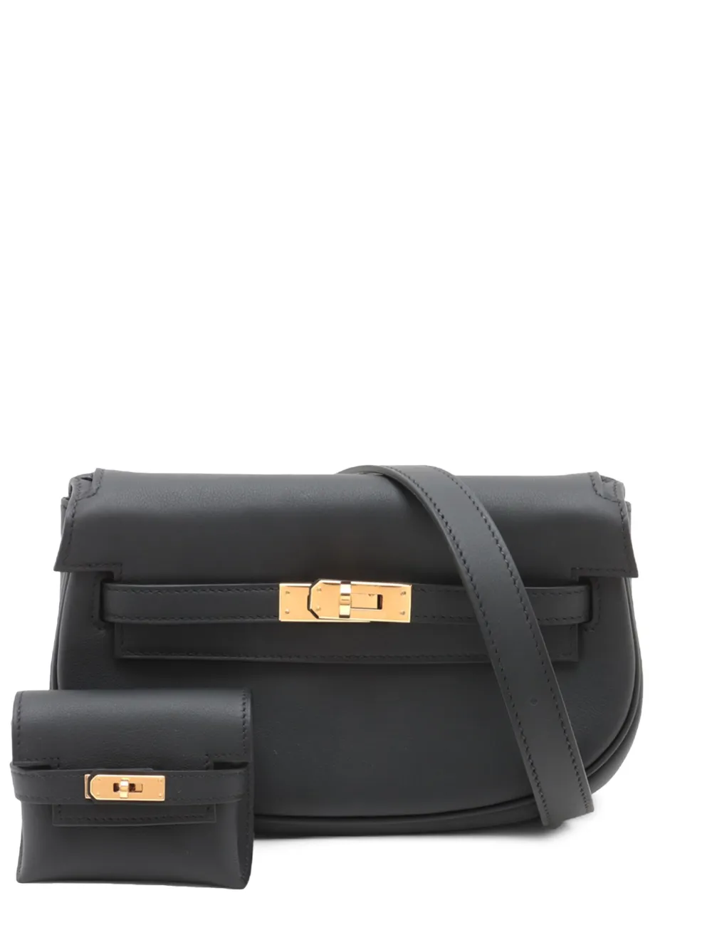 Hermès Pre-Owned 2025 Swift Kelly Moove crossbody bag - ブラック Hermès Pre-Owned 2025 Swift Kelly Moove crossbody bag - ブラック