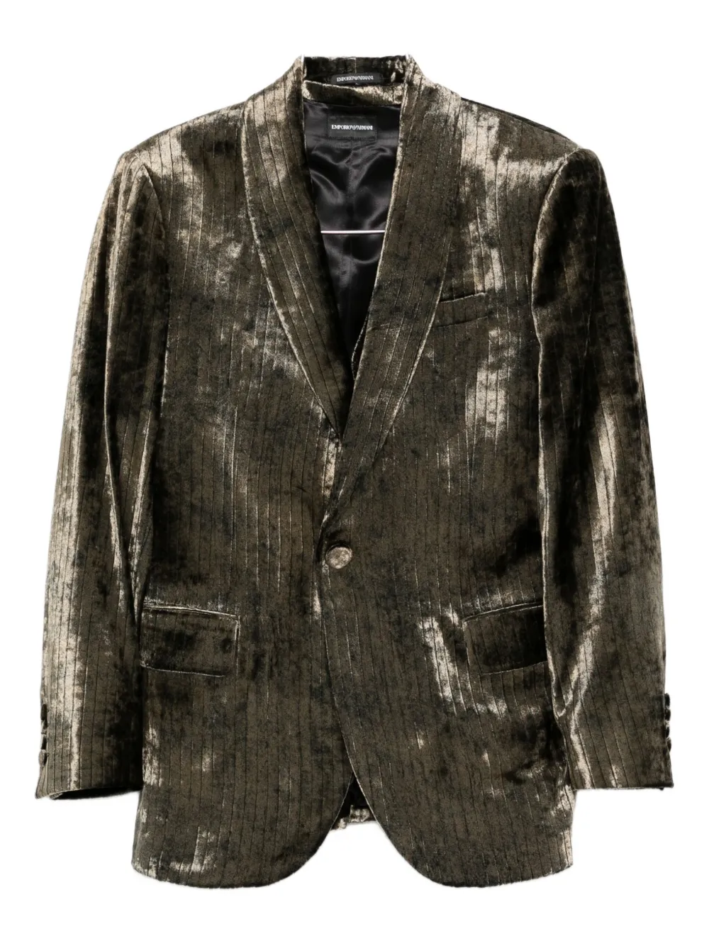 Emporio Armani velvet-texture suit (set of three) - Marrone