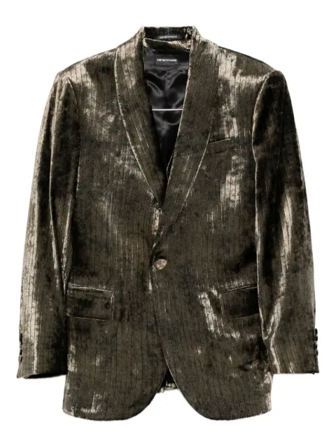 Emporio Armani velvet-texture suit (set of three)