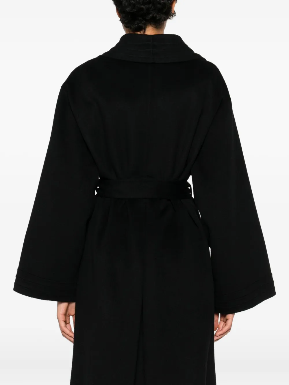 Emporio Armani Wide-sleeves Coat In Black
