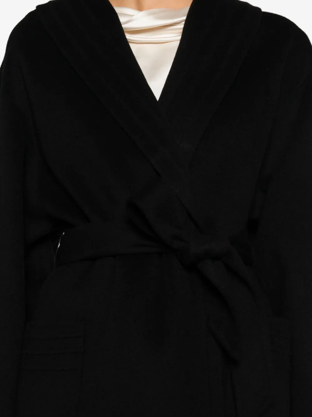 Emporio Armani Wide-sleeves Coat In Black