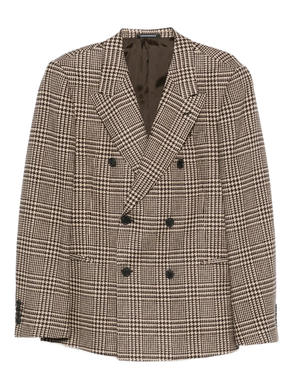 Emporio Armani Blazer pied-de-poule com abotoamento | Marrom | Image 1