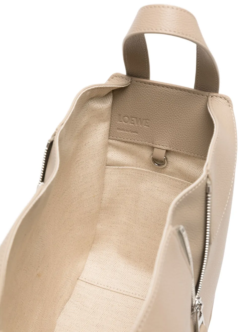 LOEWE Hammock leren shopper Beige