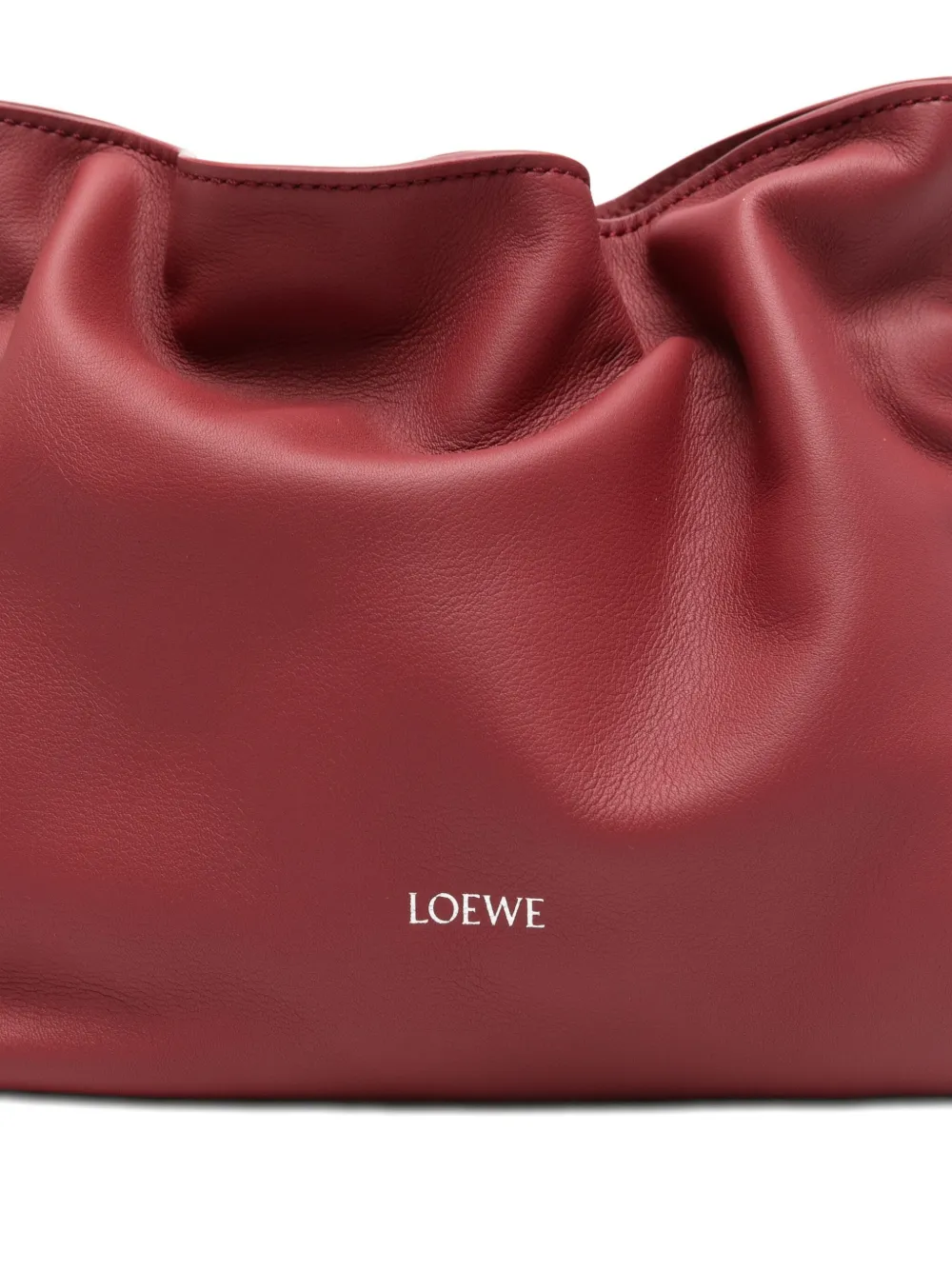 Loewe Mini Flamenco Drawstring Clutch Bag In Red