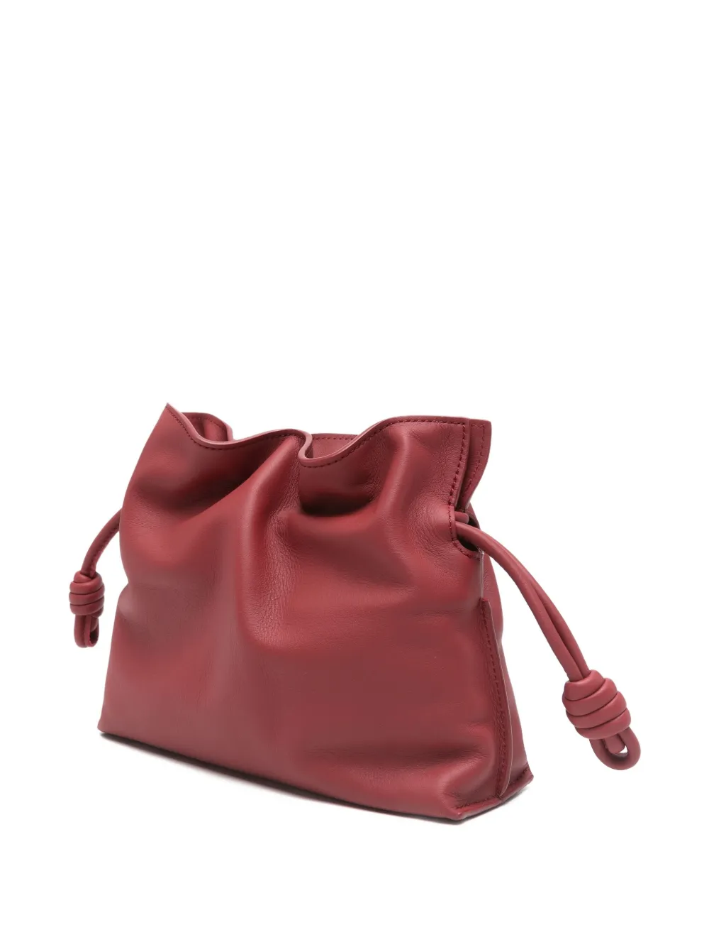 Loewe Mini Flamenco Drawstring Clutch Bag In Red