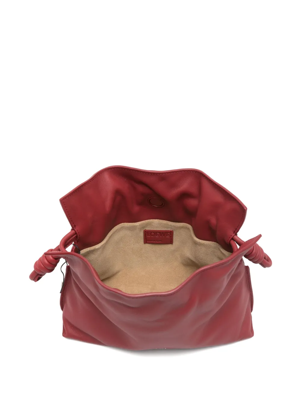 Loewe Mini Flamenco Drawstring Clutch Bag In Red