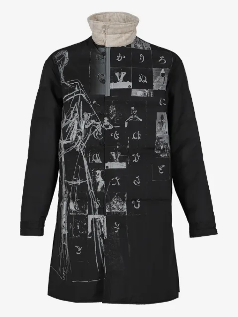Yohji Yamamoto padded graphic coat
